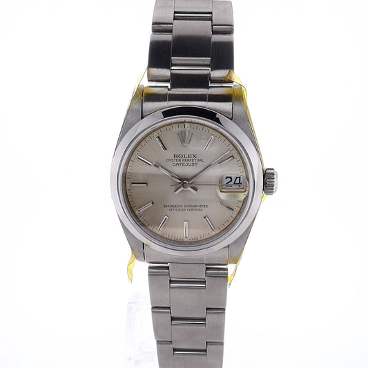 Estate Ladies Rolex Datejust with Silver Tone Dial in Stainless Steel