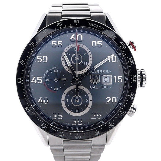 Estate Gents Tag Heuer Carrera Calibre 1887 with Grey/Blue Dial in Stainless Steel