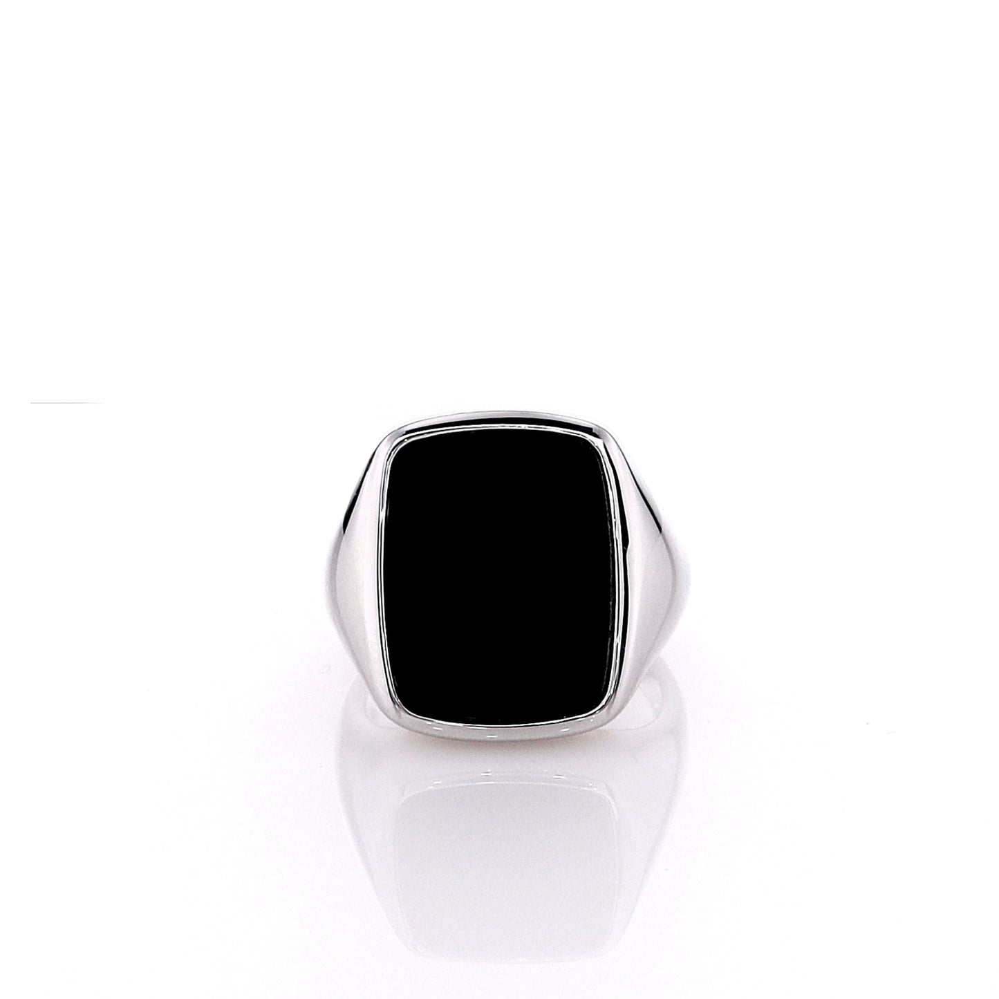 Gents 14w Rectangle Shape Onyx Ring