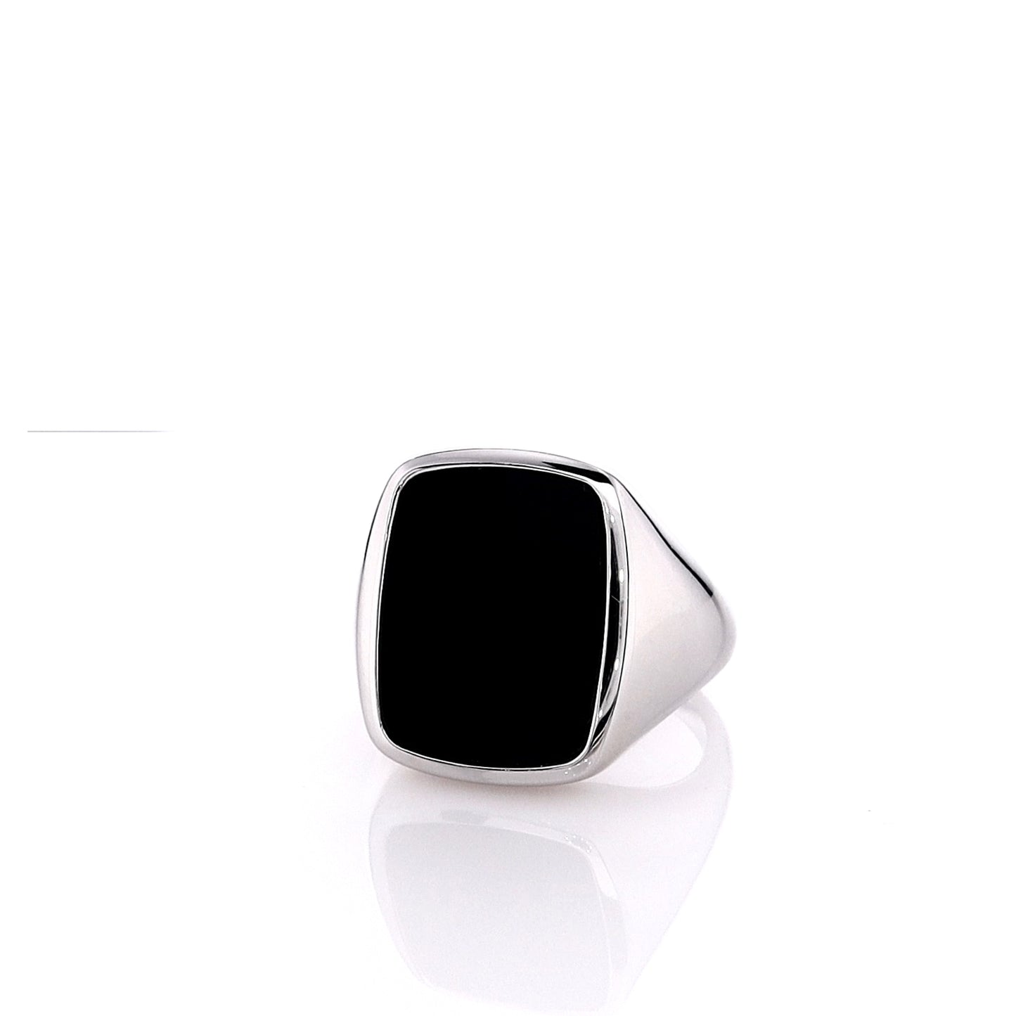Gents 14w Rectangle Shape Onyx Ring