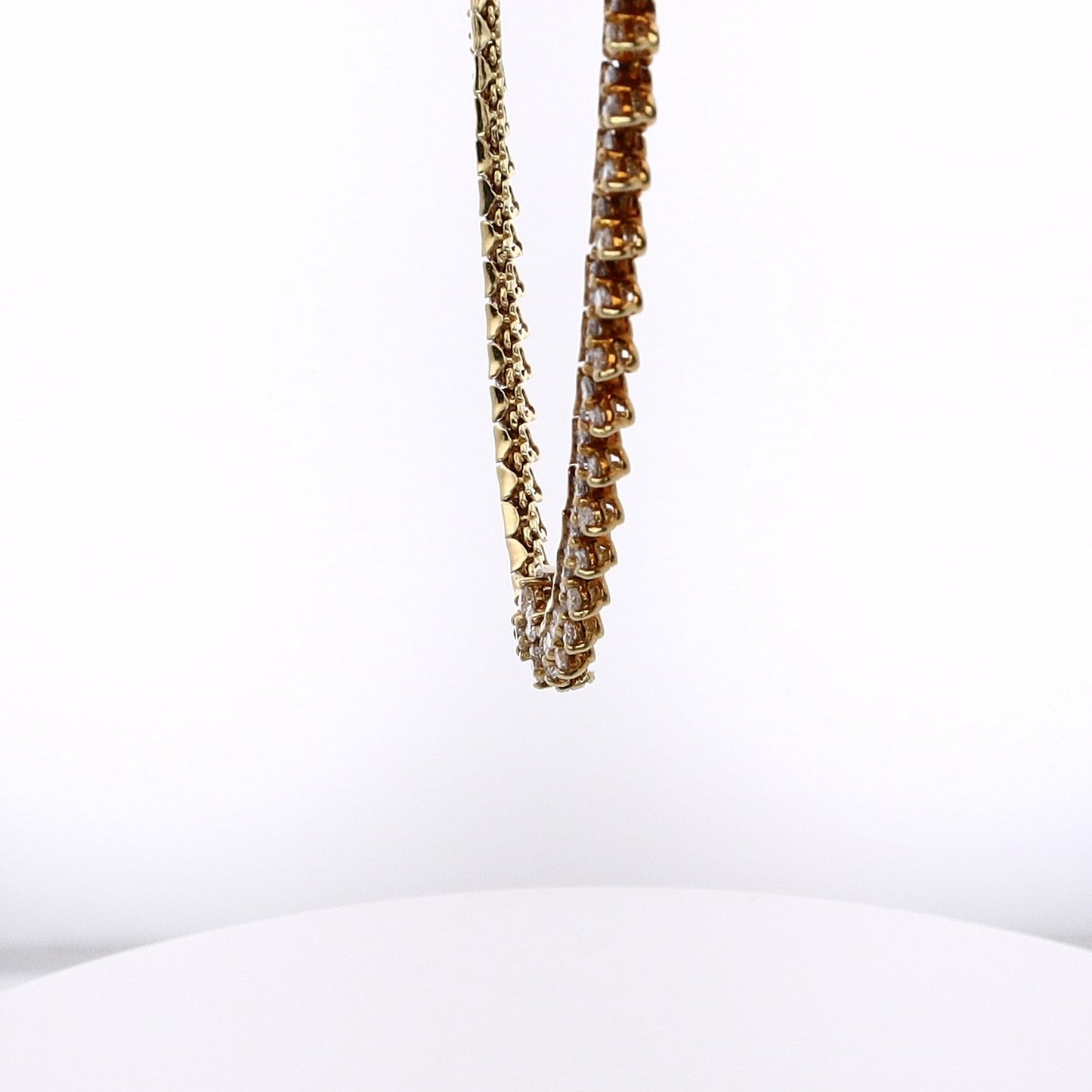 Estate 18 Karat Yellow Gold Riviera Style Diamond Necklace