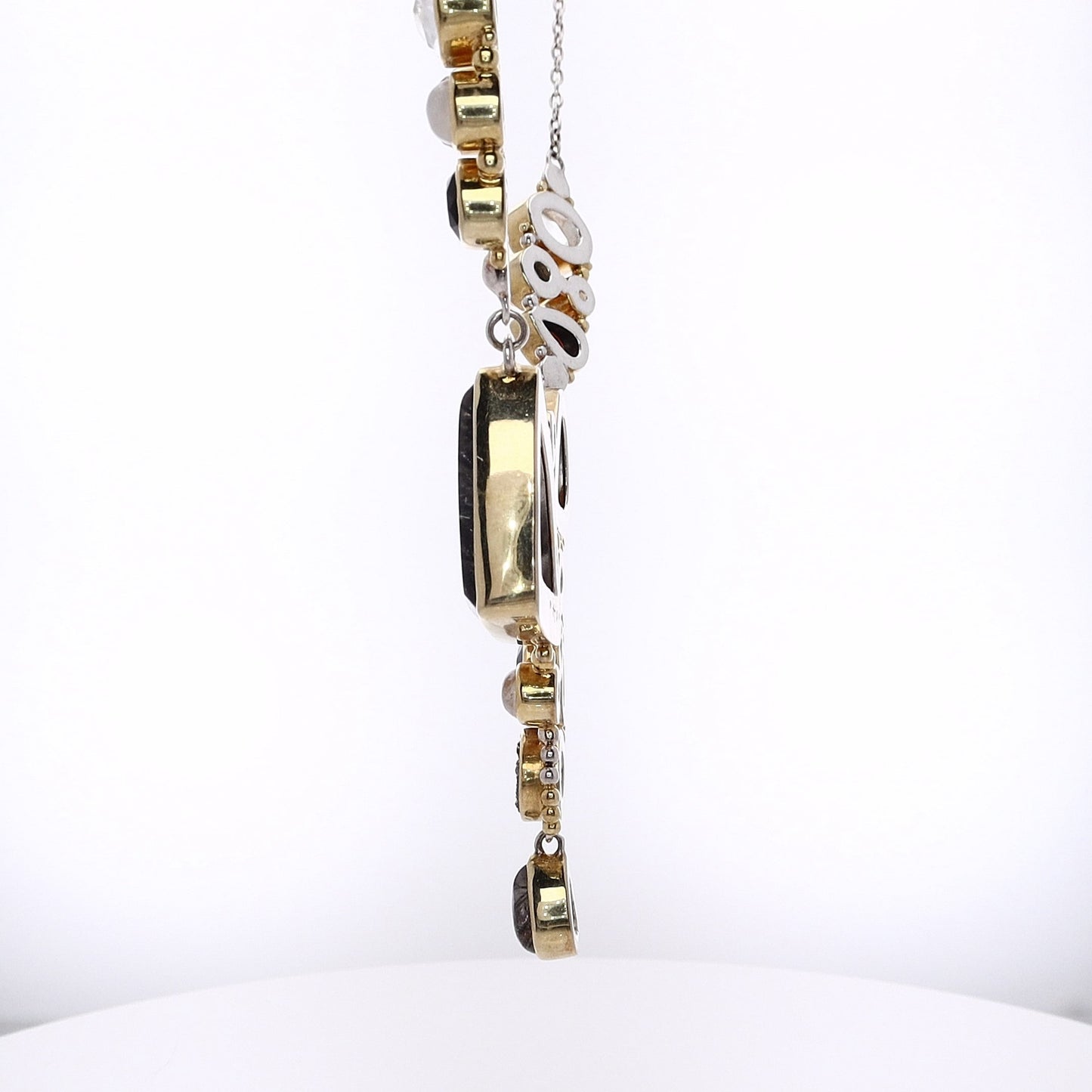 Michou Two-Tone Multi Stone Vermeil Pendant Necklace