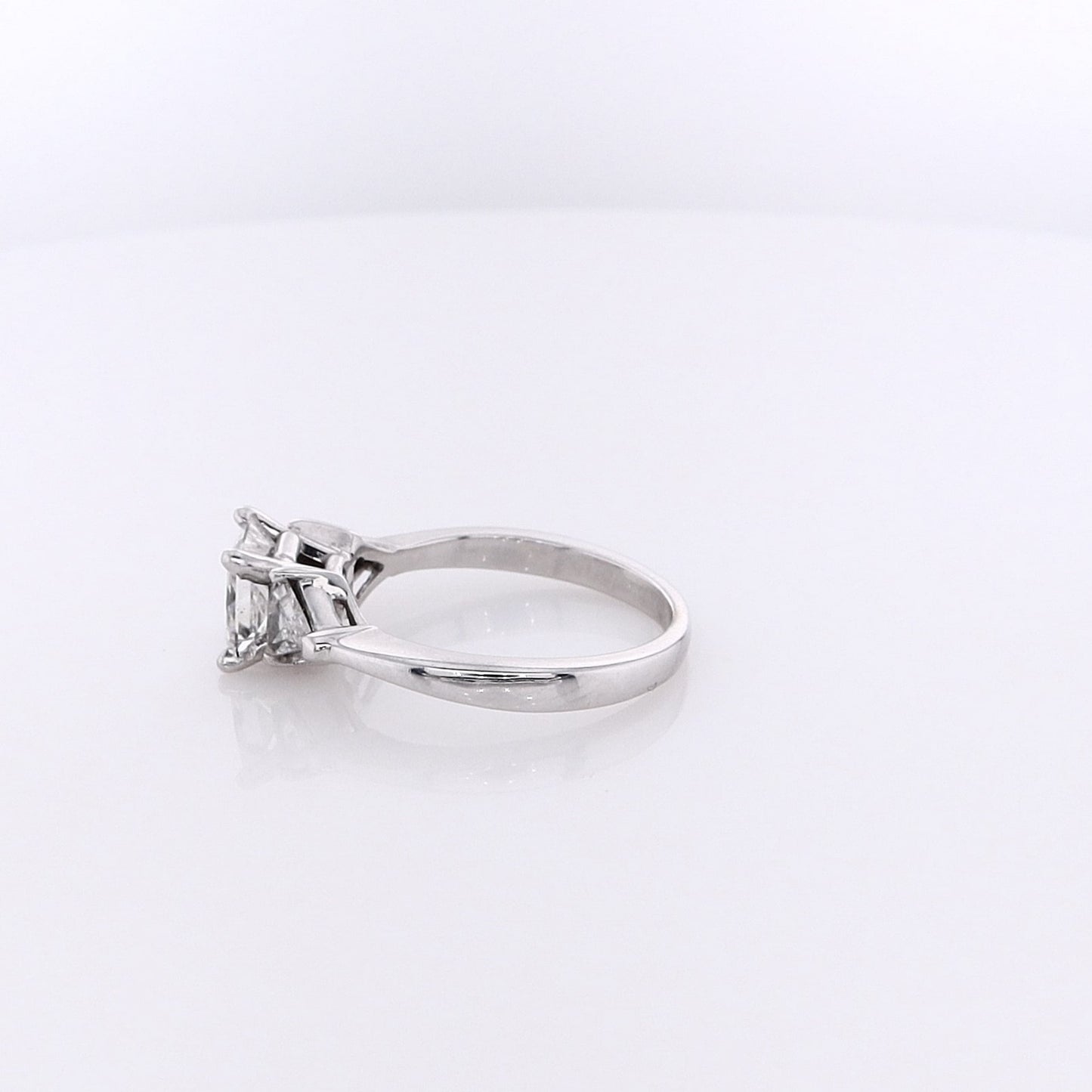 Estate 14 Karat White Gold Diamond Engagement Ring
