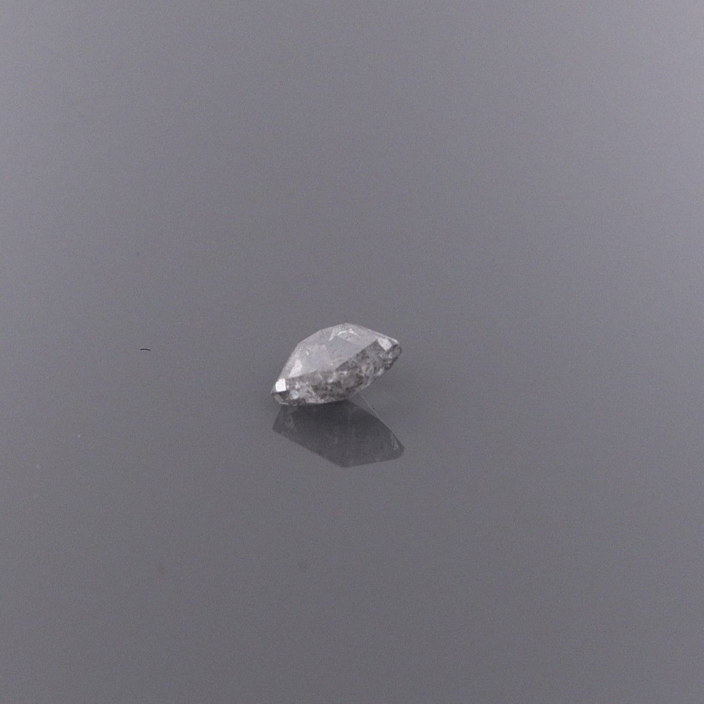 Hexagonal Rose Cut .42ct Salt and Pepper