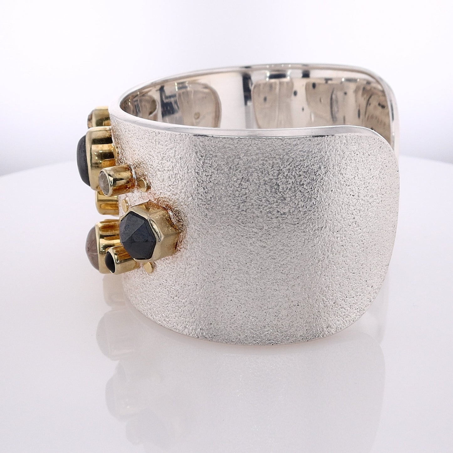 Michou Sterling Silver & 22k Vermeil Cuff Bracelet with Multiple Gemstones