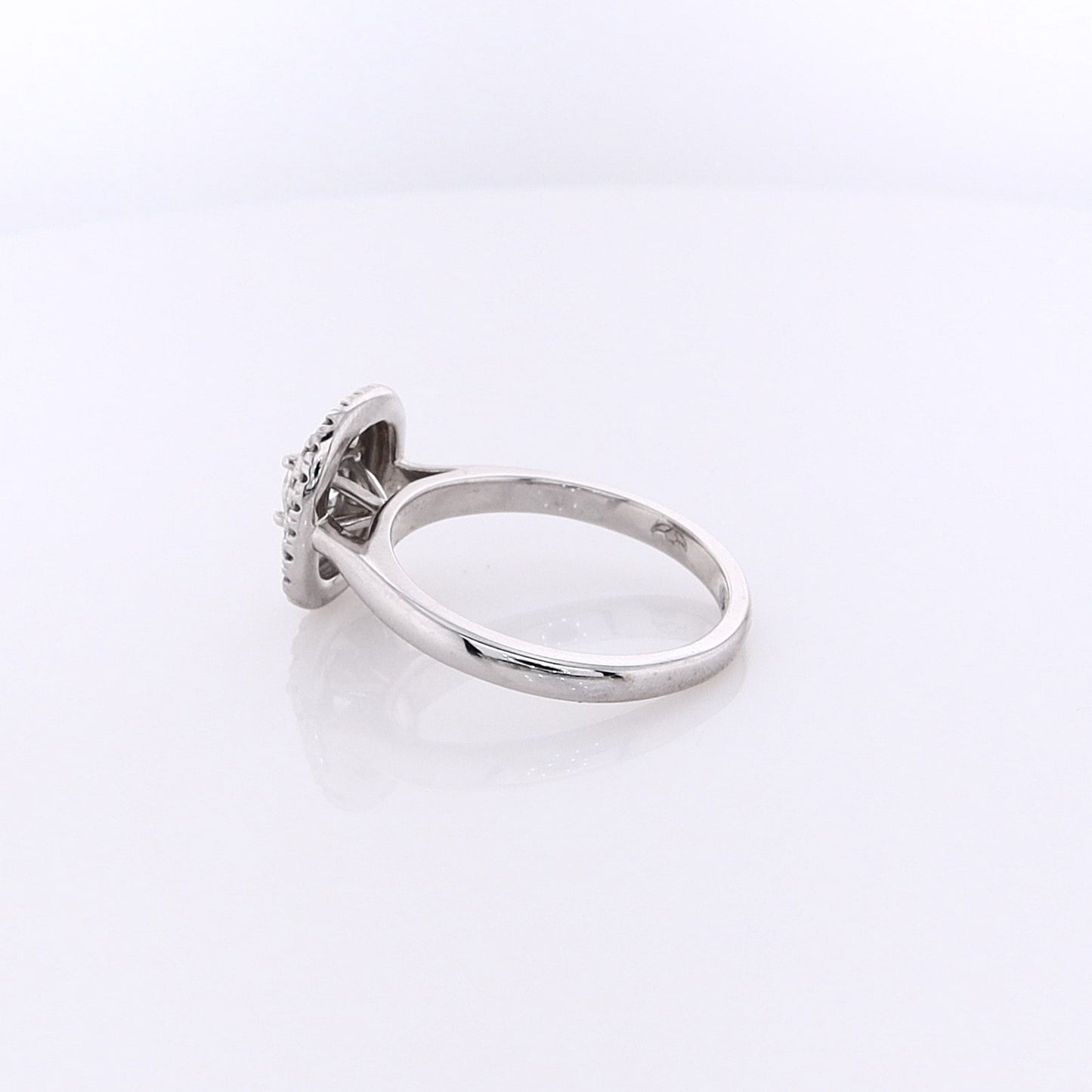 Estate 14 Karat White Gold Diamond Engagement Ring