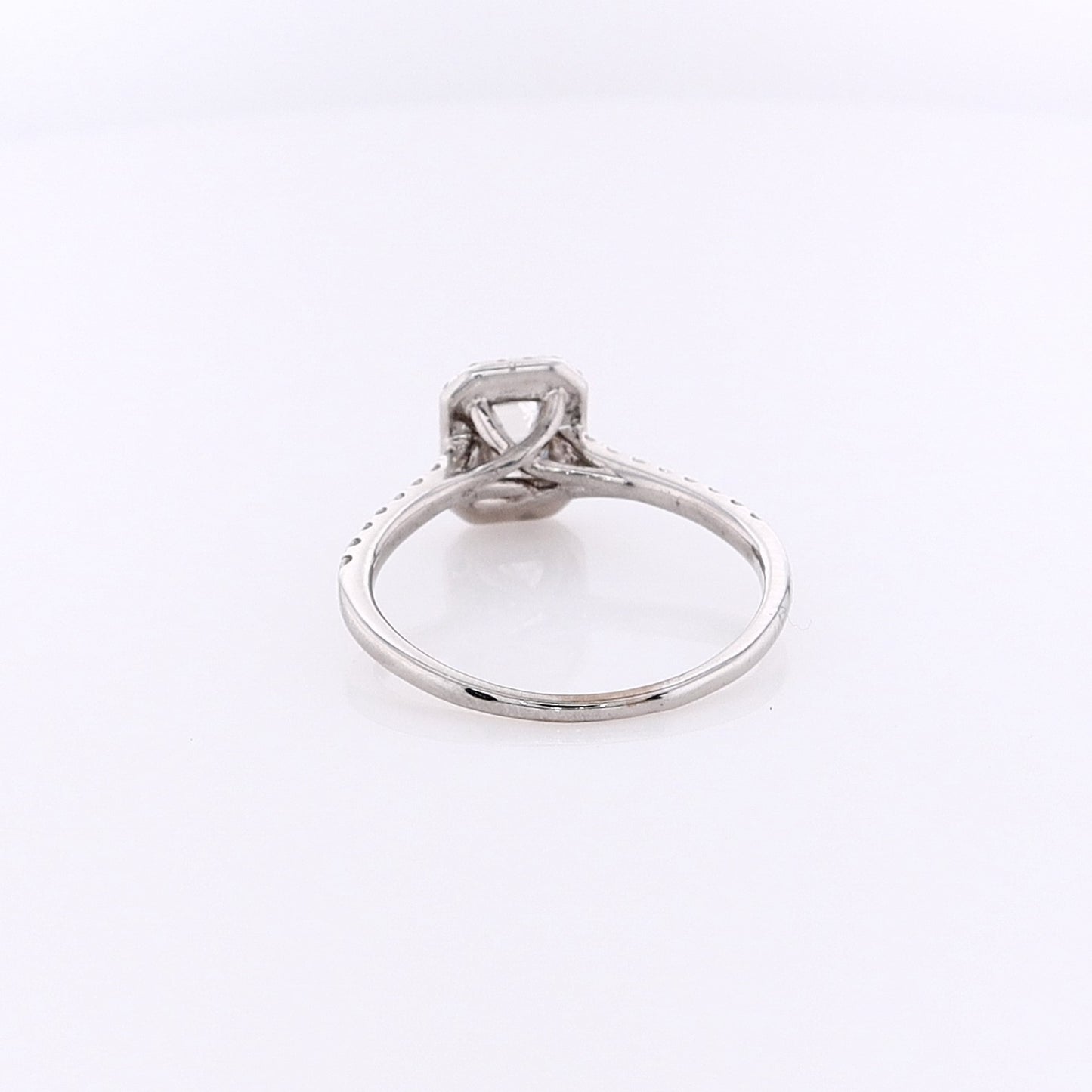 Estate 14 Karat White Gold Diamond Engagement Ring