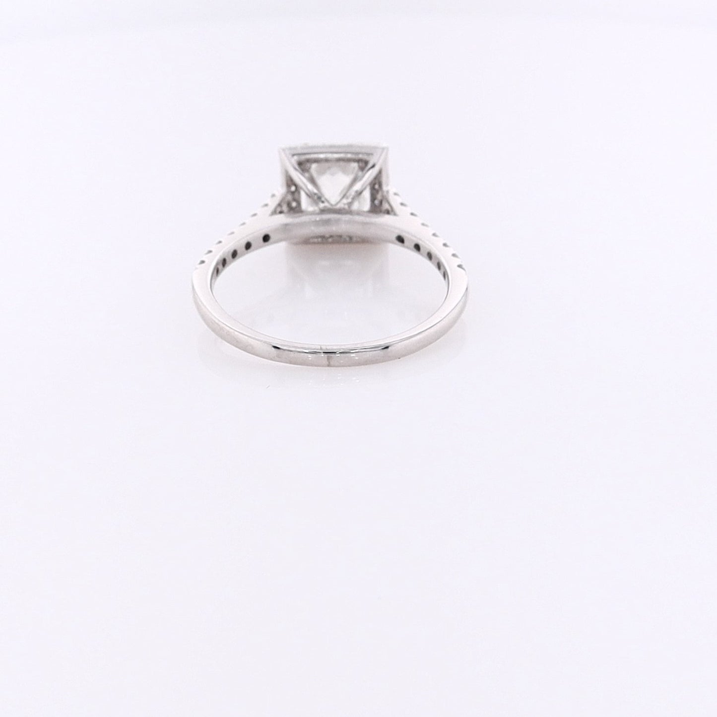 Estate 14 Karat White Gold Diamond Engagement Ring