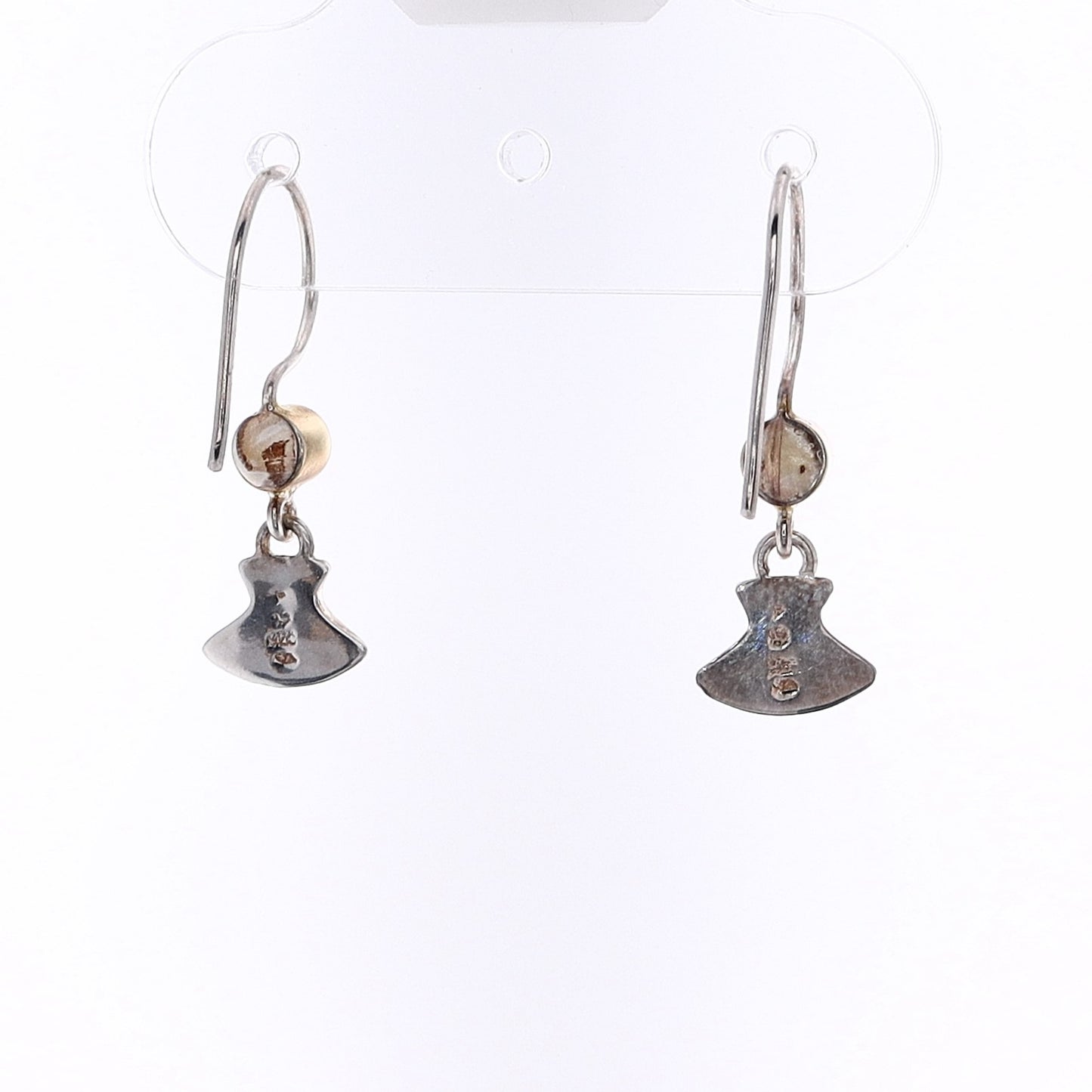 Michou Two-Tone Pearl Vermeil Seashell Drop Earrings