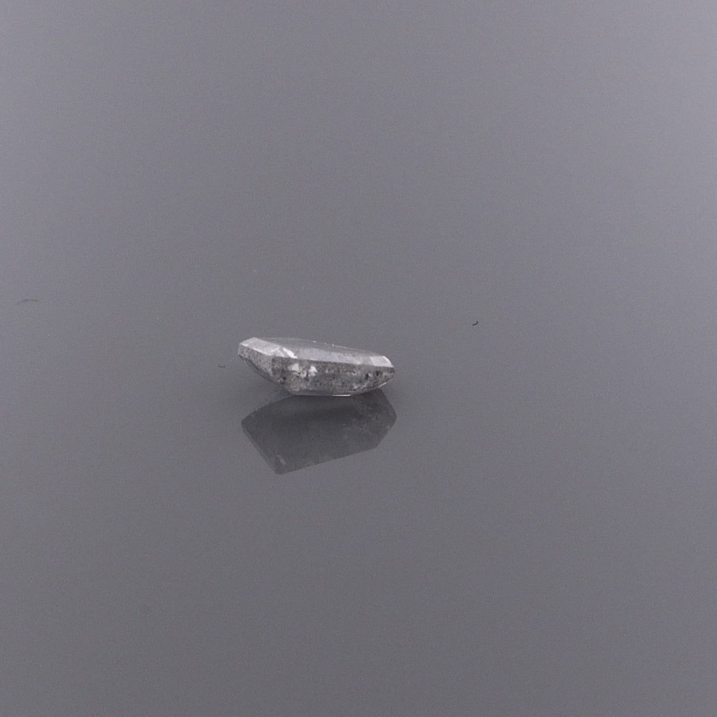 Hexagonal Rose Cut .42ct Salt and Pepper