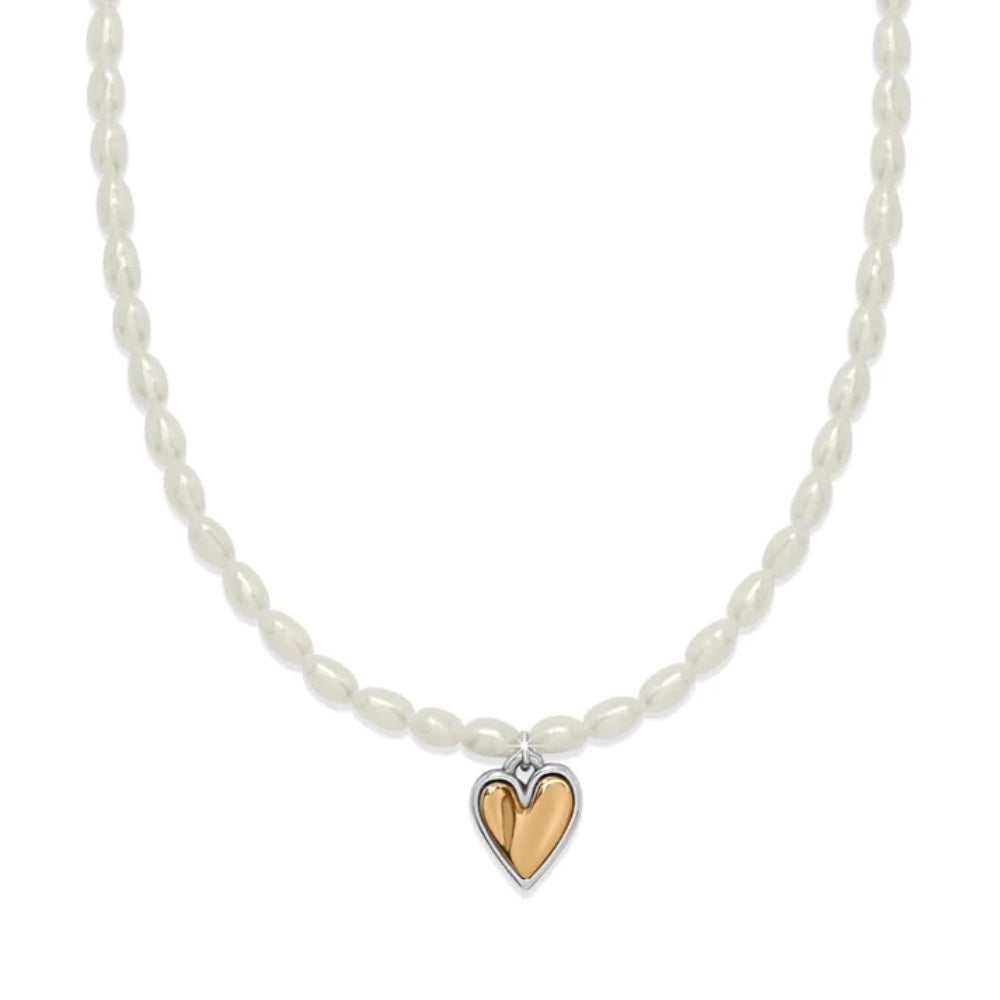 Brighton Cascade Embrace Pearl Heart Necklace