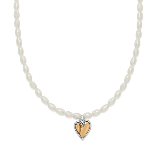 Brighton Cascade Embrace Pearl Heart Necklace