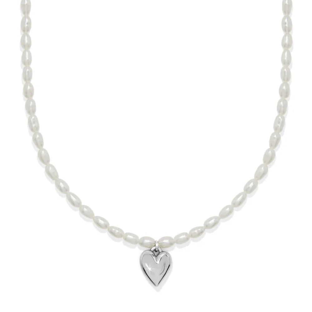 Brighton Cascade Embrace Pearl Heart Necklace