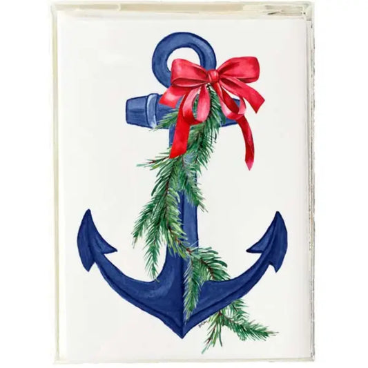 Christmas - Blue & White- Anchor Boxed Note Cards