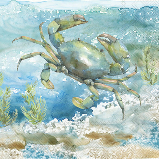 Under Sea Crab Paper Cocktail Napkins - Pack of 20