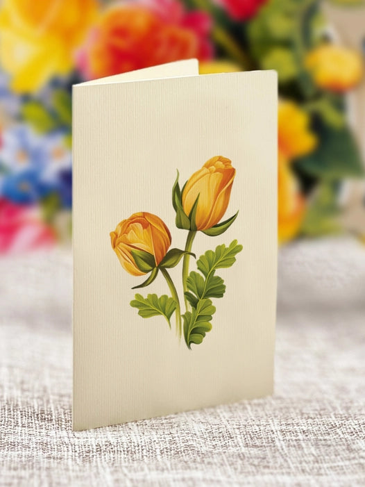 FreshCut Paper LLC Sorbet Roses Mini Greeting Card