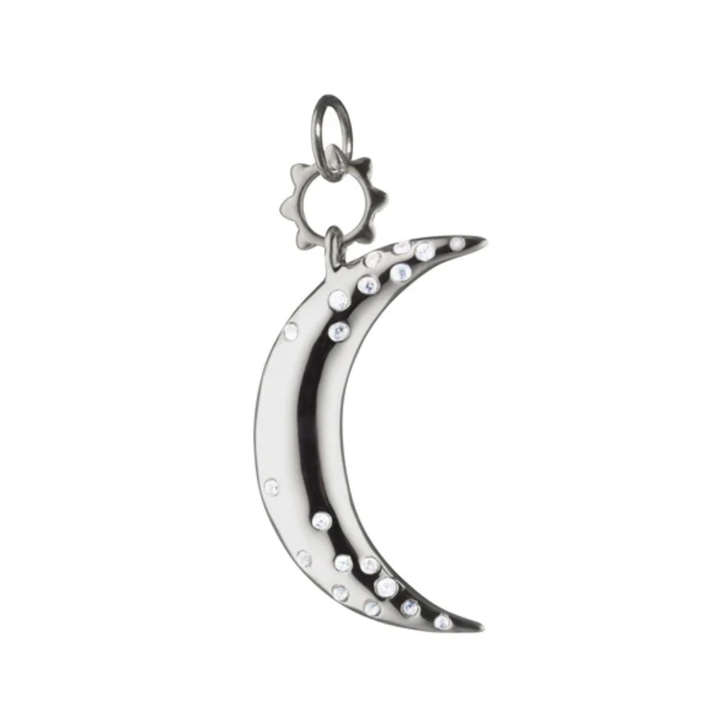 Monica Rich Kosann "Dream" Moon Charm with Sapphires