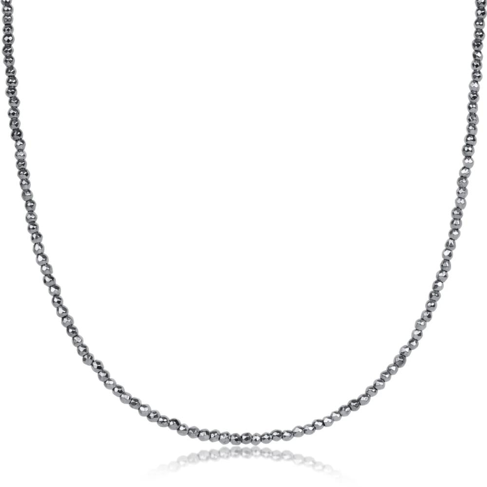 enewton 17" Choker Silver Faceted Hematite 2mm Bead
