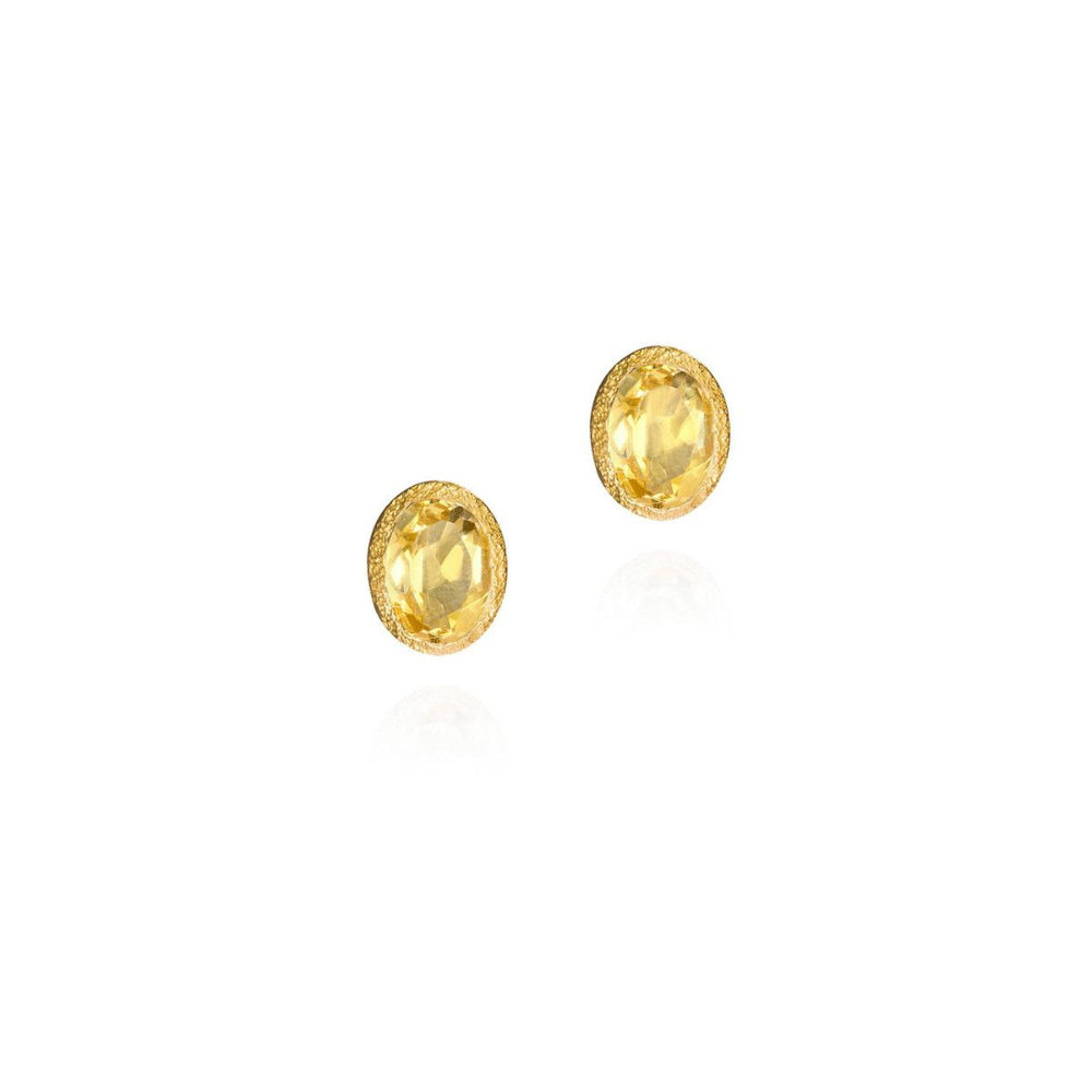 Jorge Revilla Zen Collection Gold-Tone Gemstone Stud Earrings