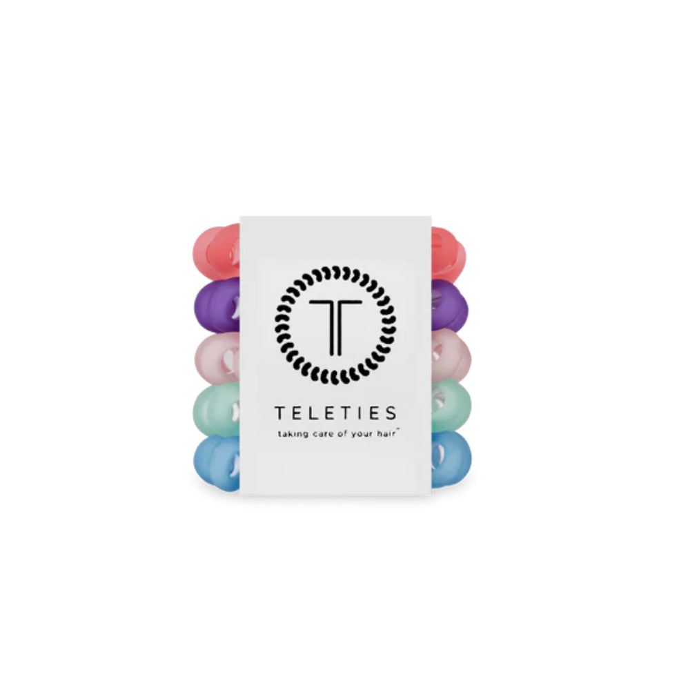 TELETIES Tiny Spiral Hair Coils - Color Rush