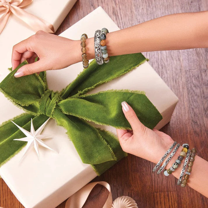 Brighton Contempo Desert Pearl Stretch Bracelet-Silver Multi