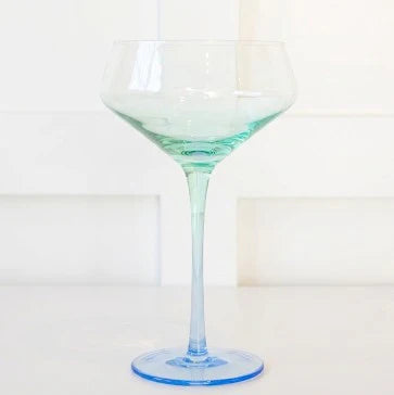 Byrdeen Mezclada Handblown Coupe Glass