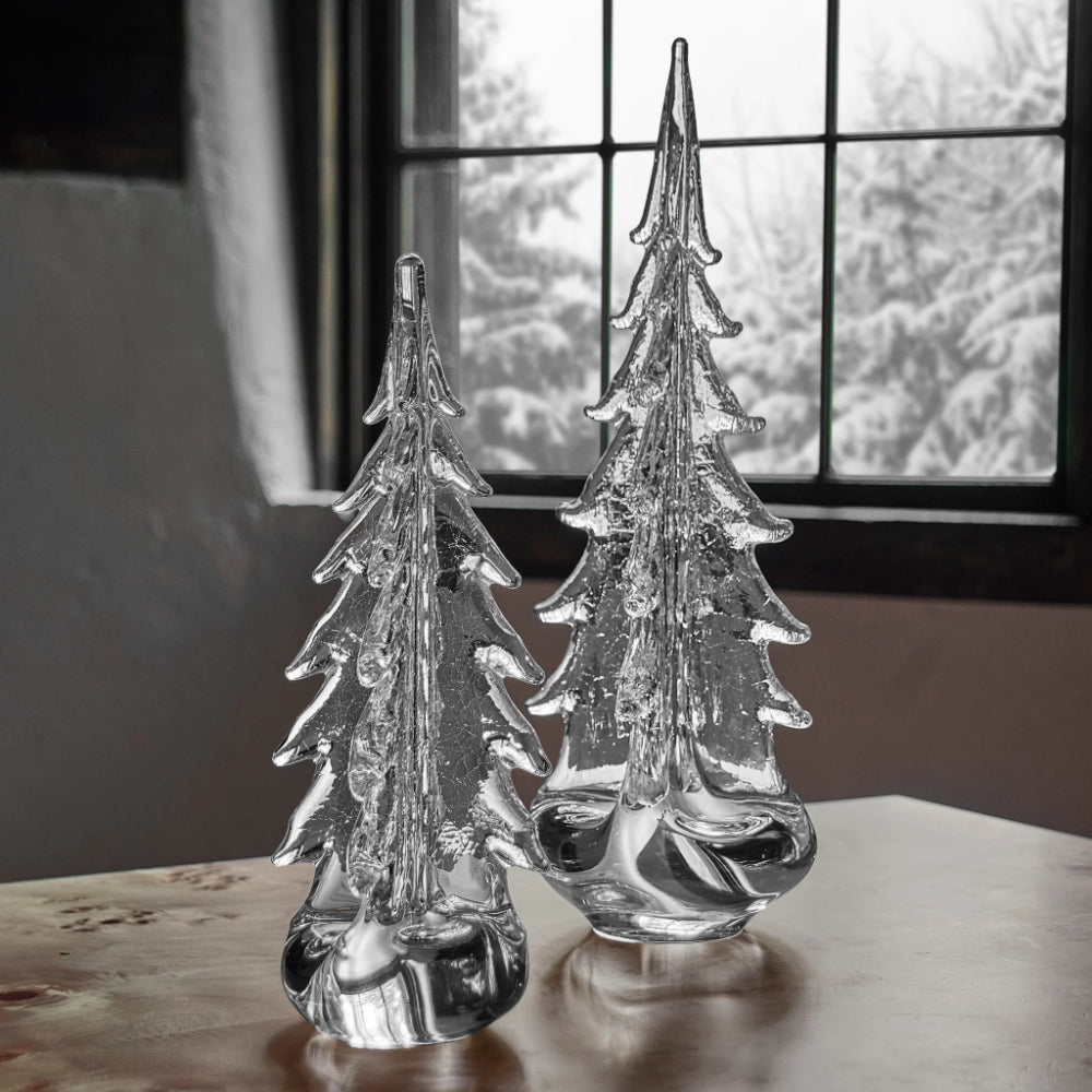Simon Pearce Crackle Four Sided Evergreen