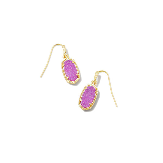 Kendra Scott Lee Gold Drop Earrings in Mulberry Drusy