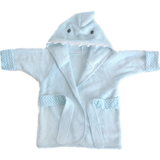Mon Ami Shark Bamboo Terry Blue Baby Robe