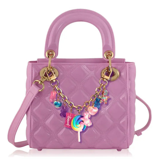 Carrying Kind Pearl Quilted Purse: Lilac Candy Crush