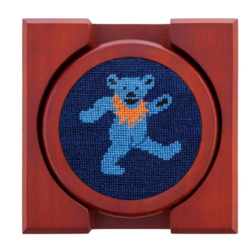 Smathers & Branson Dancing Bears Needlepoint Coaster Set Smyth Jewelers