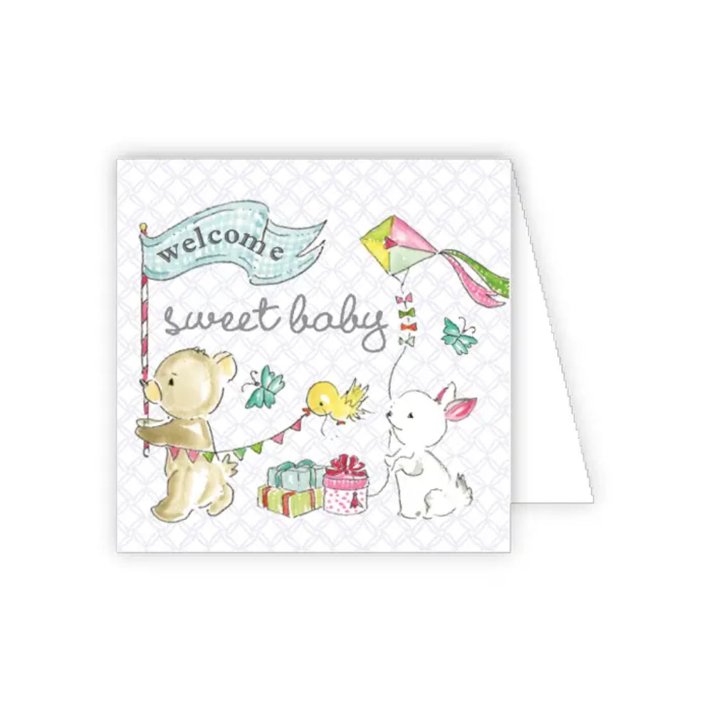Welcome Sweet Baby Animal Parade Enclosure Card