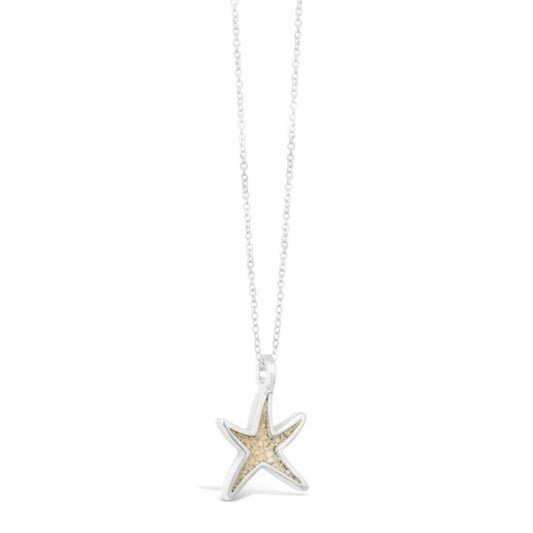 Dune Sterling Silver Delicate Starfish Necklace