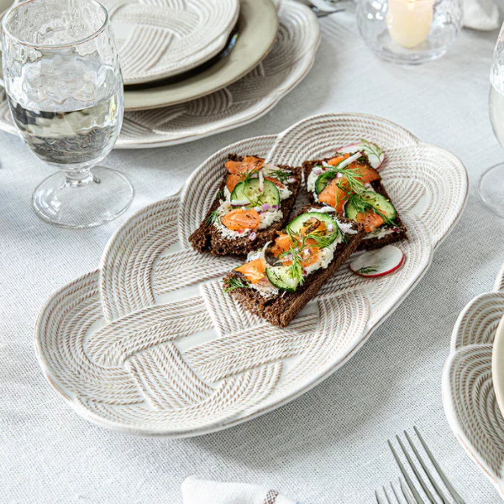 Juliska Le Panier Mystic Knot 15" Hostess Tray - Whitewash