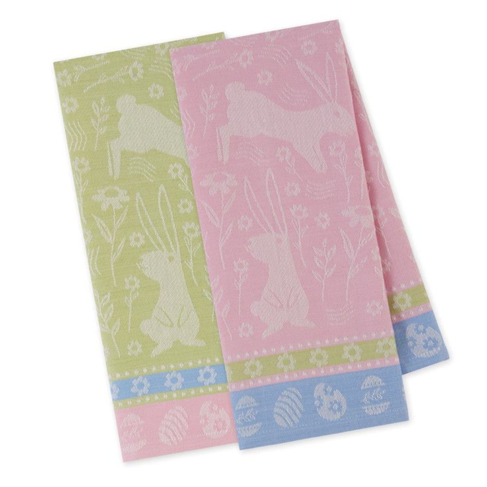 Design Imports Bunny Meadows Jacquard Dishtowels