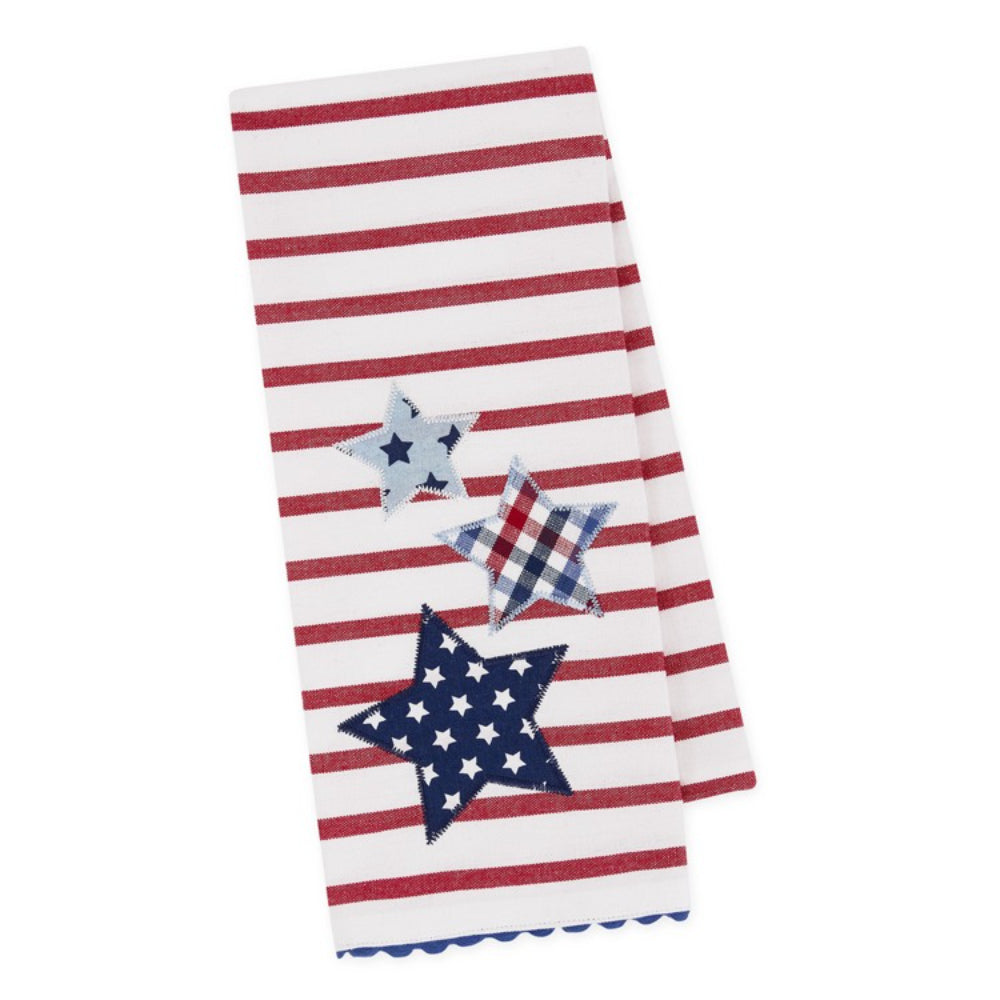 Design Imports Stars Embellished Dishtowel