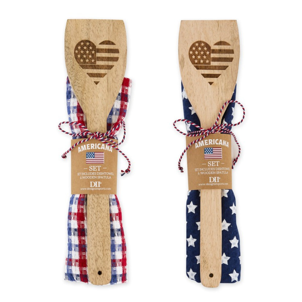 Design Imports Americana Dish Towel & Spatula Gift Set
