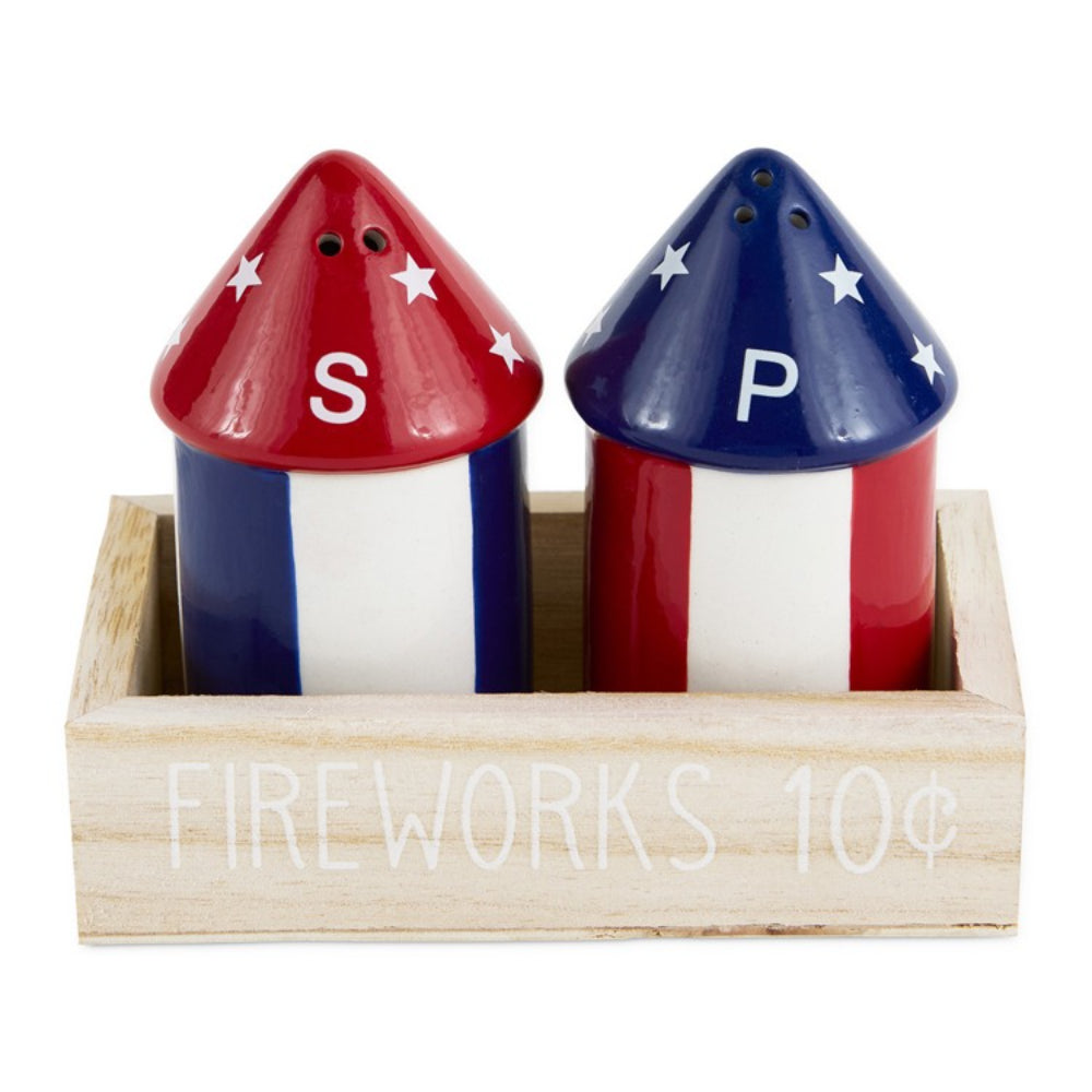 Design Imports Fireworks Ceramic Salt & Pepper Set