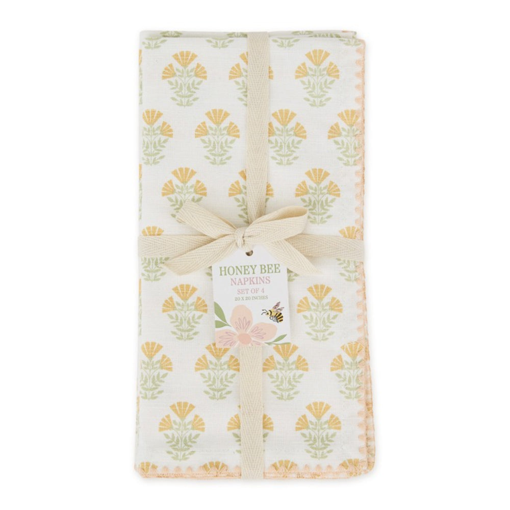 Design Imports Marigolds Print Napkins - Set of 4