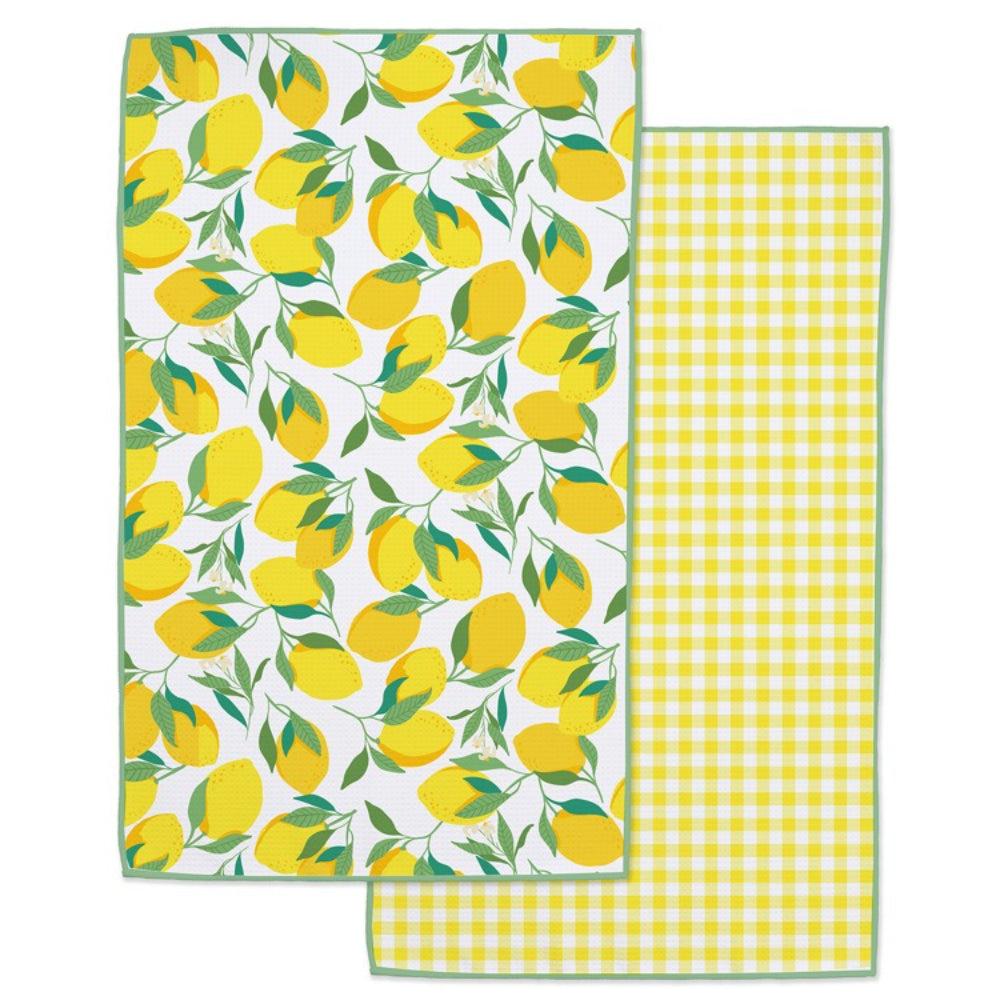 Design Imports Lemon Fresh Printed Microfiber Dishtowel