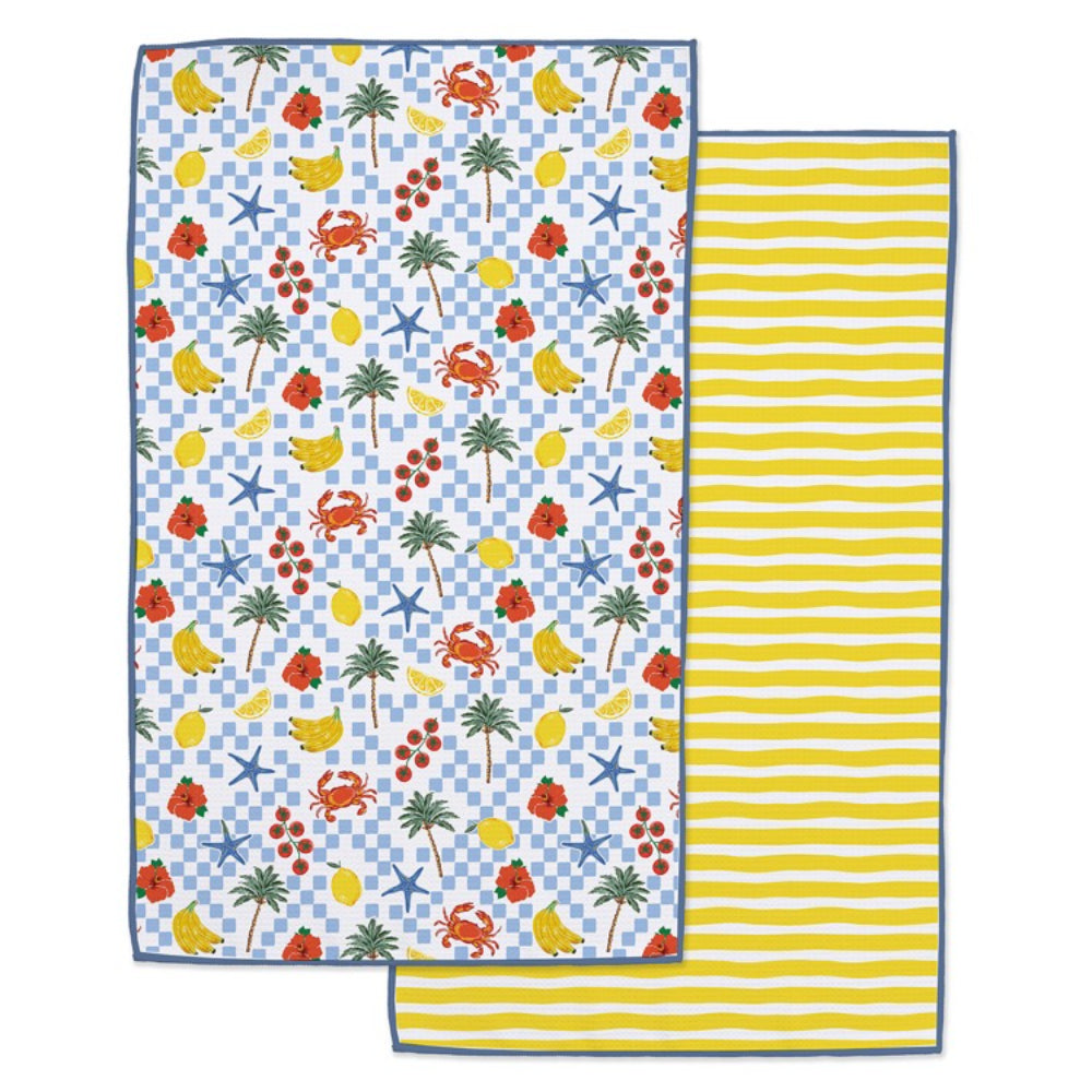 Design Imports Viva La Dolce Printed Microfiber Dishtowel