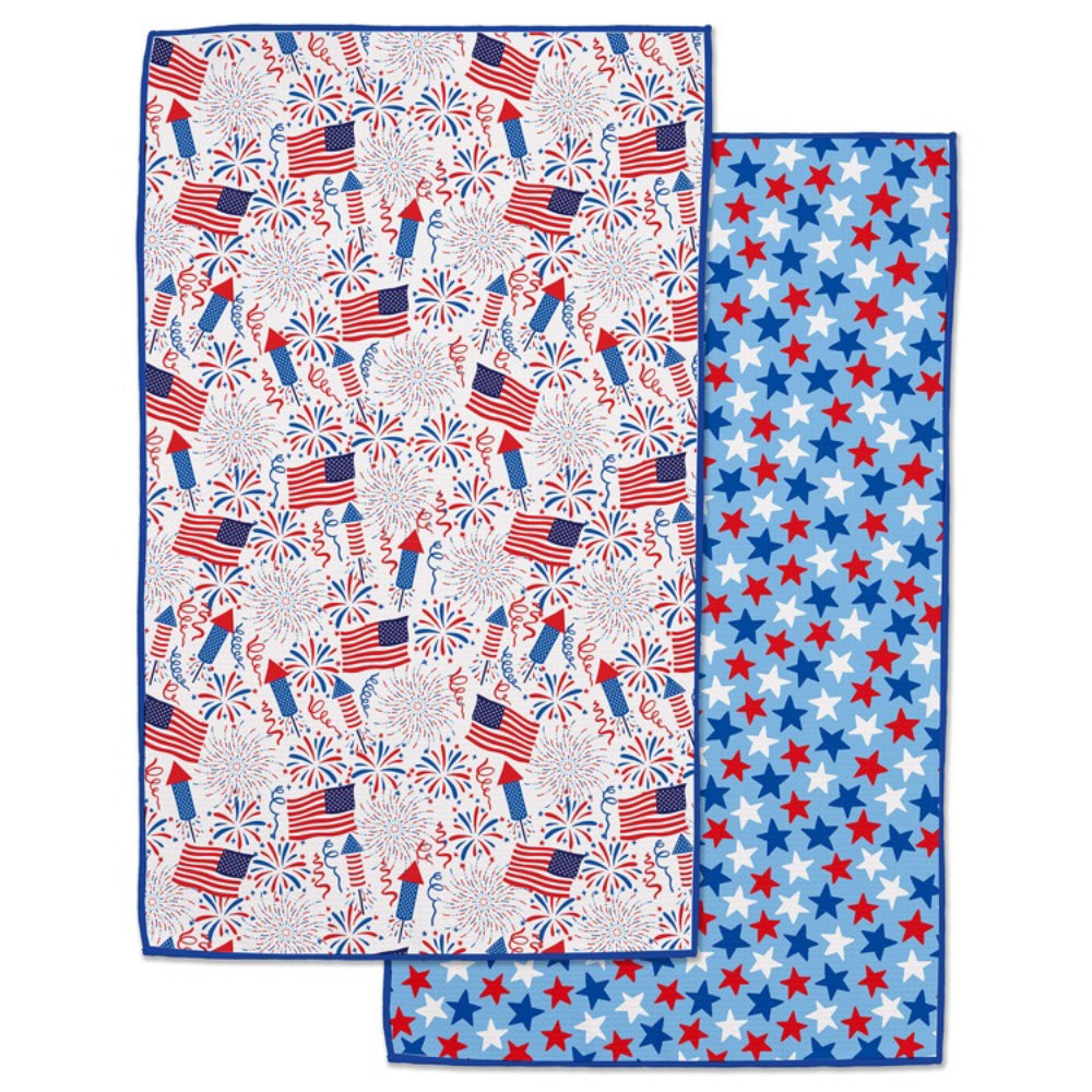 Design Imports Americana Printed Microfiber Dishtowel