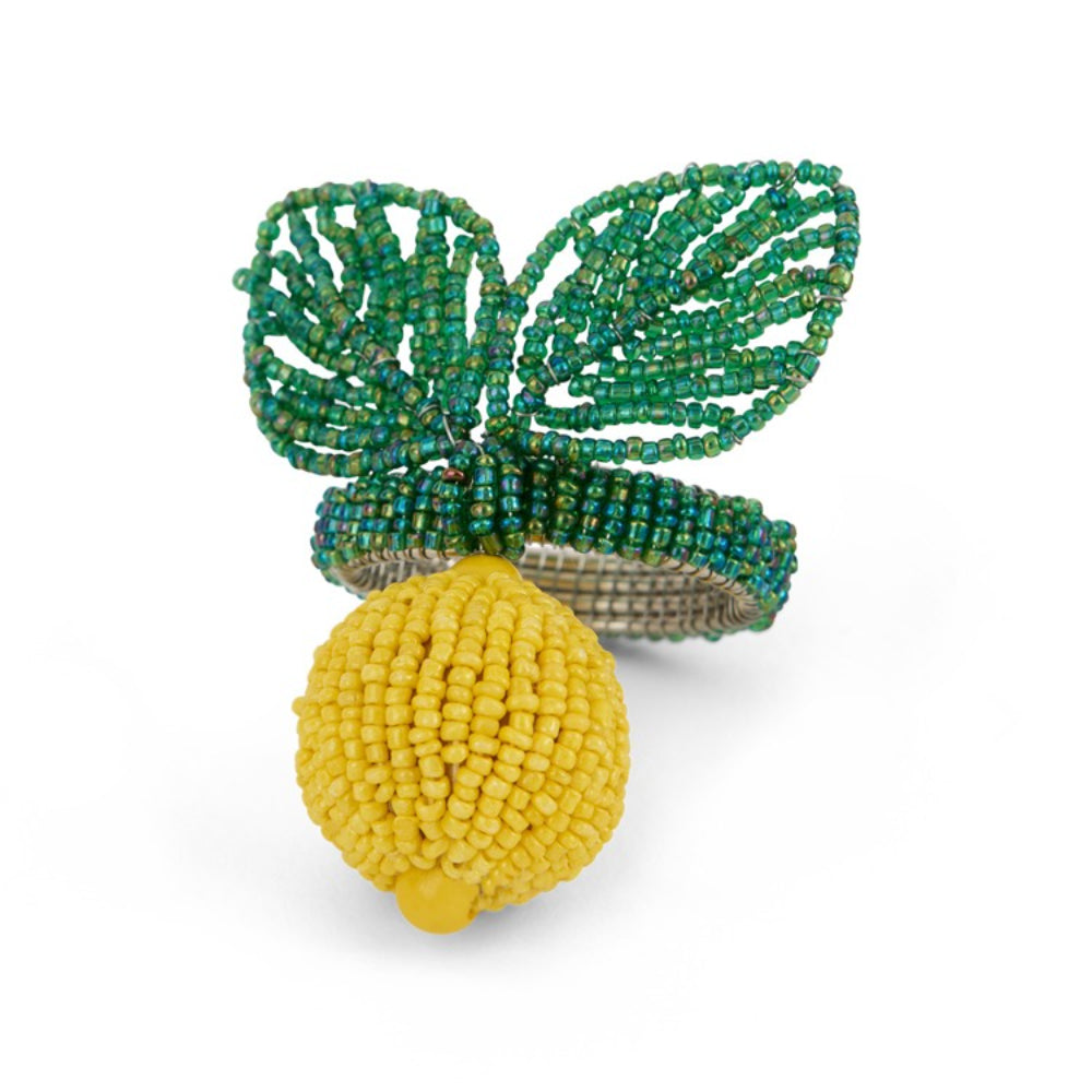 Design Imports Lemon Beaded Napkin Ring