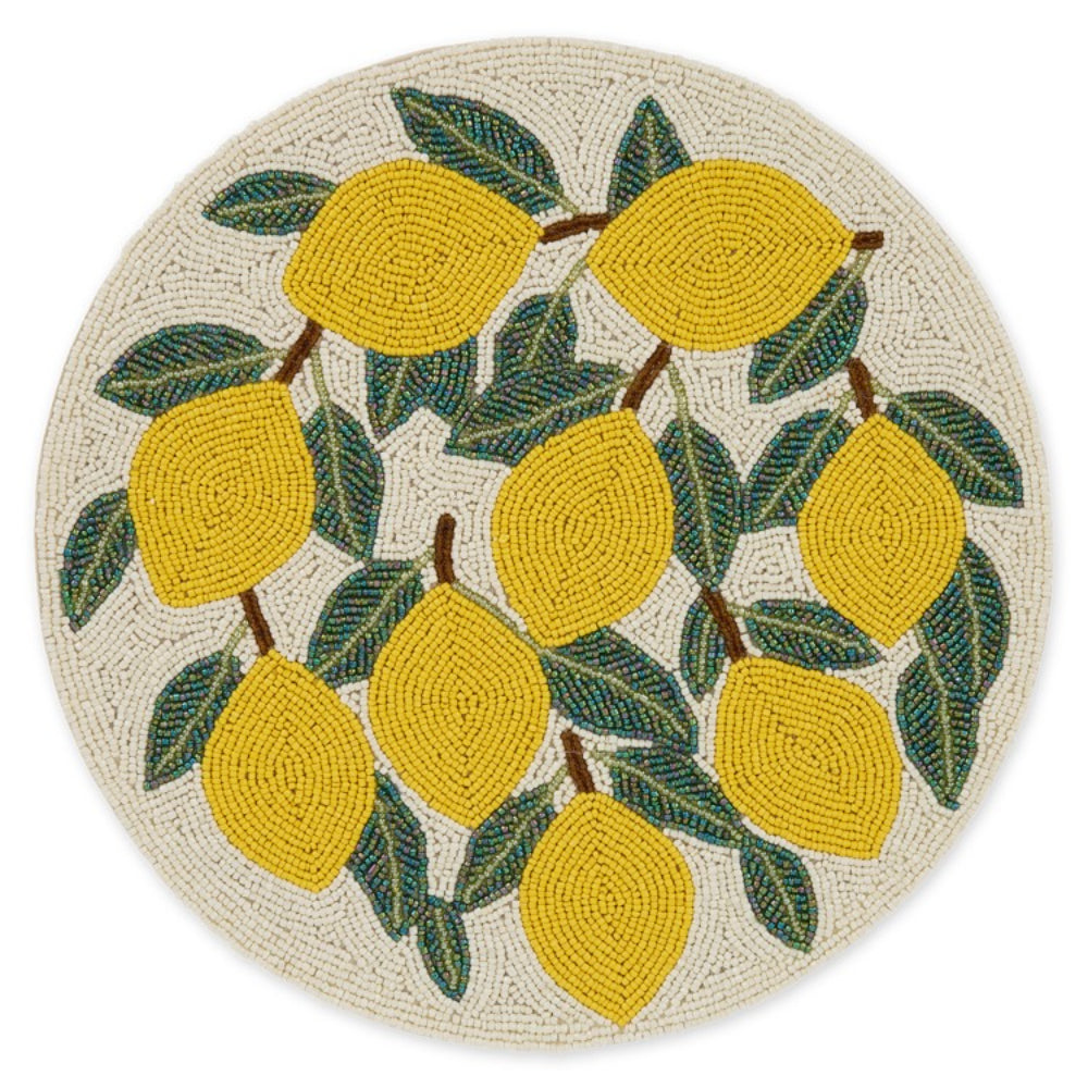 Design Imports Lemons Beaded Centerpiece