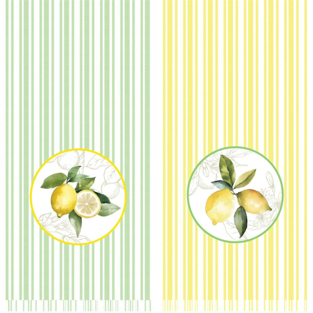Design Imports Sweet Lemons Embellished Dishtowels