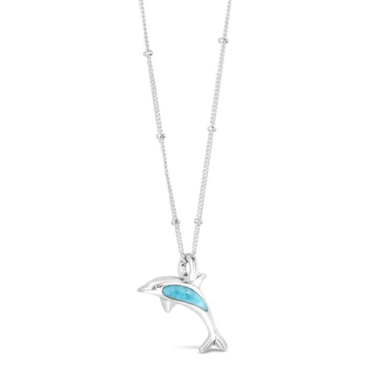 Dune Dolphin Necklace - Larimar