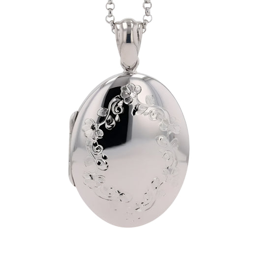 Sterling Silver Engraved Locket