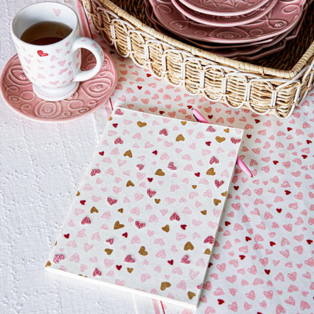 Juliska Love You More 7" x 10" Paper Journal - Pink