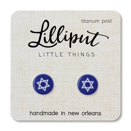 Lilliput Little Things Star of David Earrings