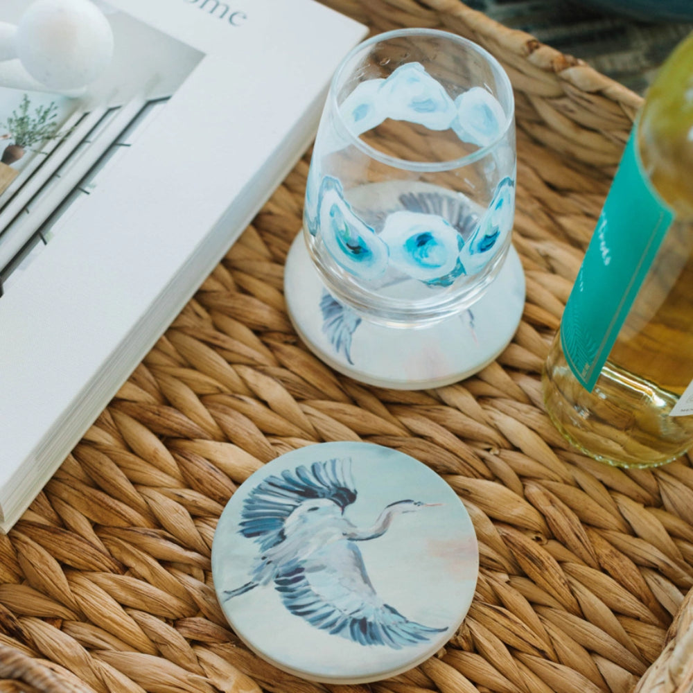 Kim Hovell Art Wine Glass - Ebb & Flow